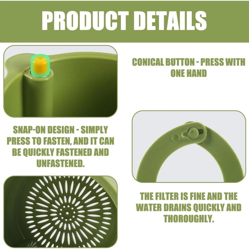 Sink Hanging Strainer Basket With Openable Bottom NoDrill Kitchen Sink Drain Filter Food Waste Cat 3