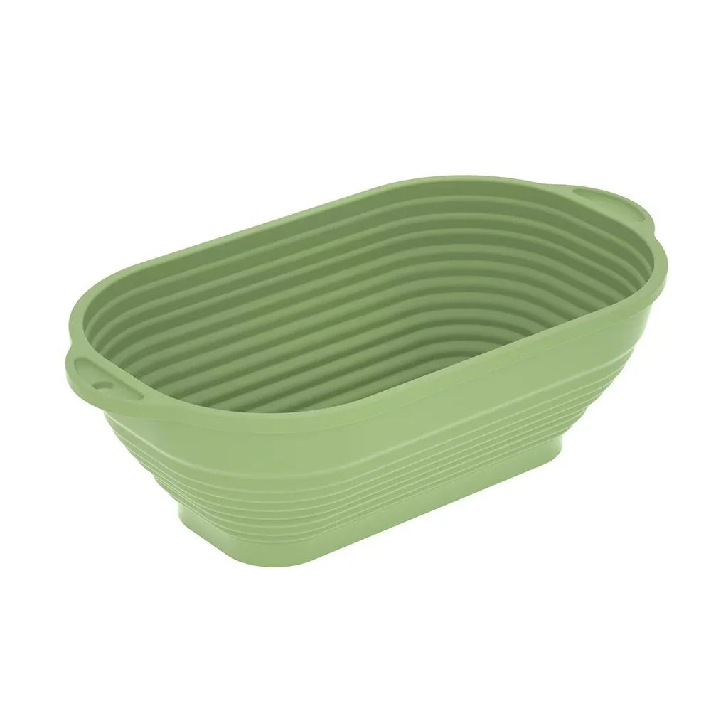 Silicone Collapsible Bread Proofing Basket For Sourdough Oval Dough Fermentation Baking Bowl 0
