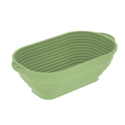 silicone collapsible bread proofing basket for sourdough, oval dough fermentation & baking bowl