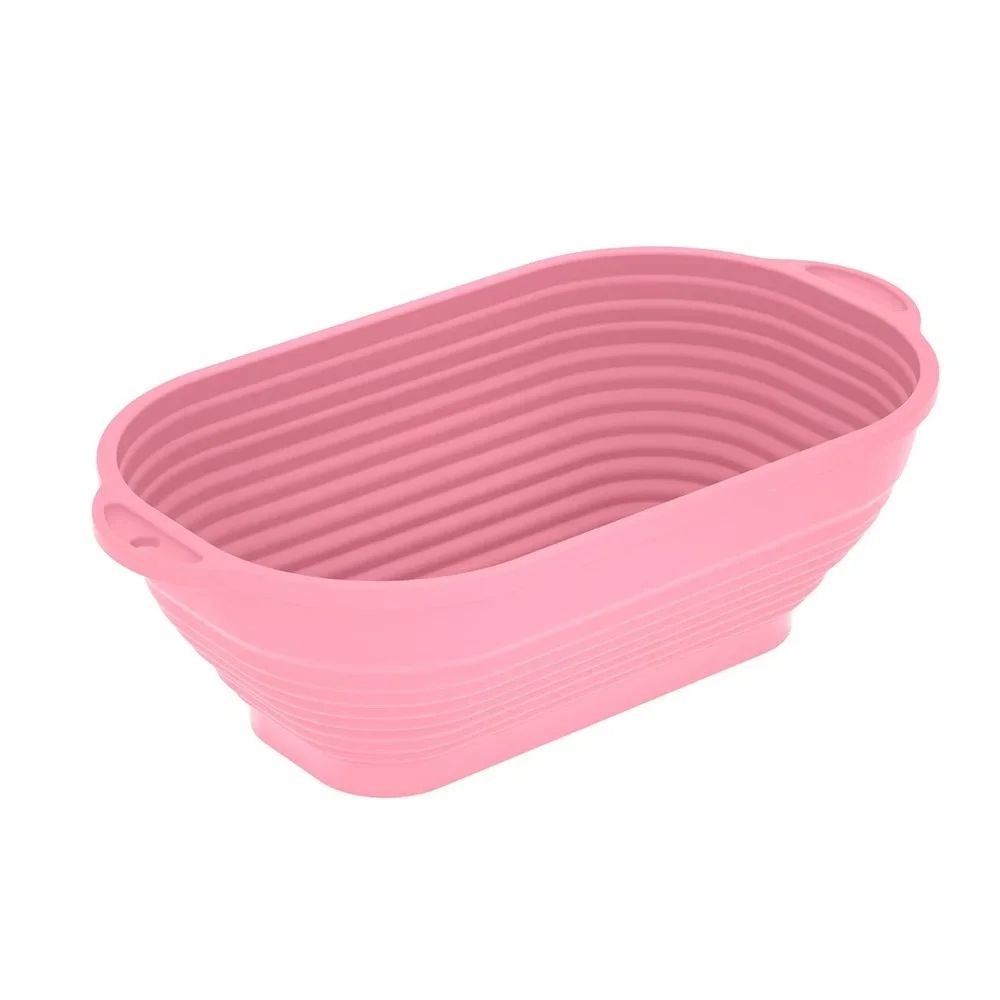 Silicone Collapsible Bread Proofing Basket For Sourdough Oval Dough Fermentation Baking Bowl 6