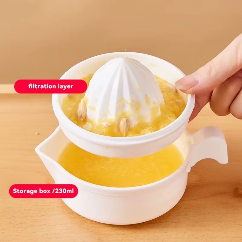 FreshPress Manual Citrus Juicer With Detachable Pulp Filter Handheld Lemon Squeezer Citrus Press 5