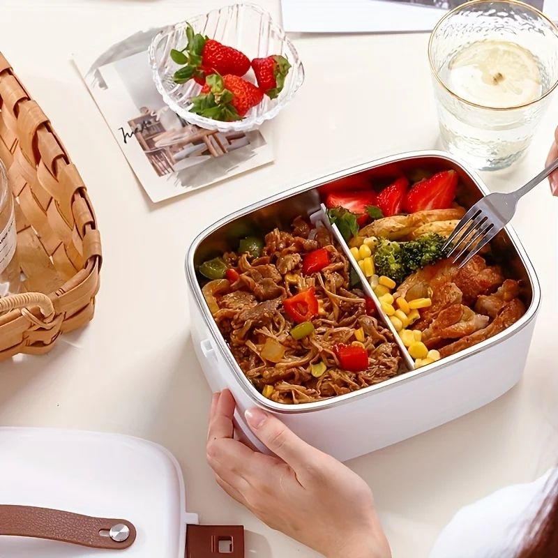 18L Electric Lunch Box Food Heater Stainless Steel Portable Food Warmer For Car Truck Home 2