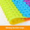 Colorful Silicone Non Slip Bathtub Mat With Suction Cups Pop Bubbles Soft Foldable Machine Washab 3