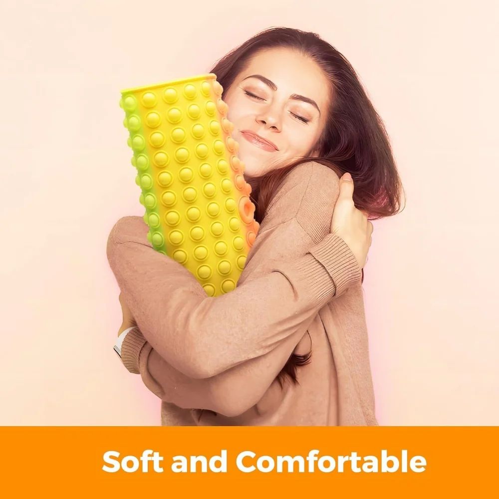 Colorful Silicone Non Slip Bathtub Mat With Suction Cups Pop Bubbles Soft Foldable Machine Washab 4