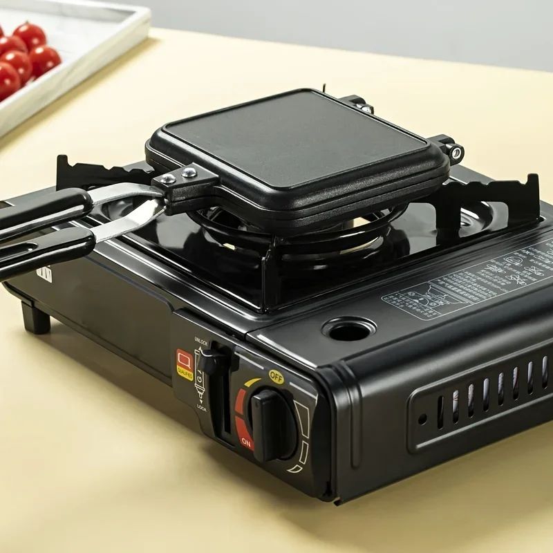 NonStick Stovetop Sandwich Maker Grill Pan DoubleSided Toastie Waffle Press 3