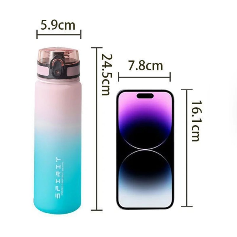 Leak Proof Sports Water Bottle 650ml Portable Travel Hydration Bottle For Hiking And Gym 1