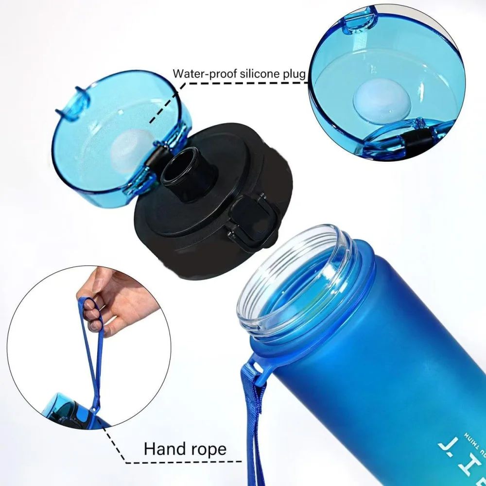 Leak Proof Sports Water Bottle 650ml Portable Travel Hydration Bottle For Hiking And Gym 3