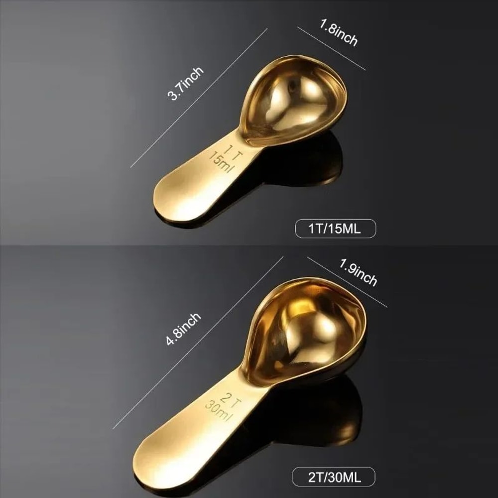 Gold Stainless Steel Coffee Scoop 1 Tbsp Coffee Measuring Spoon For Coffee Tea Baking 3