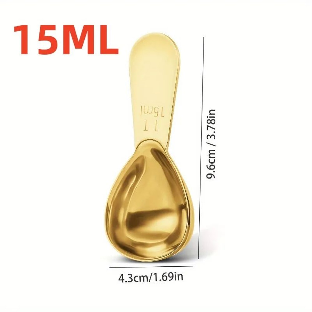 Gold Stainless Steel Coffee Scoop 1 Tbsp Coffee Measuring Spoon For Coffee Tea Baking 6