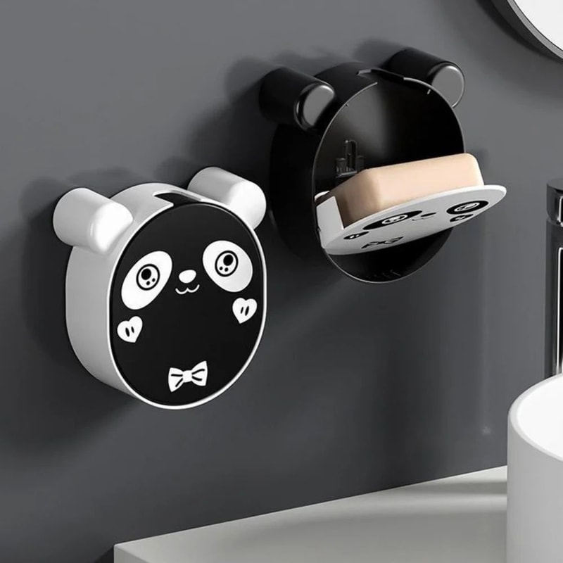 SelfDraining Wall Mounted Soap Dish NoDrill Adhesive Soap Holder For Shower Kitchen 0