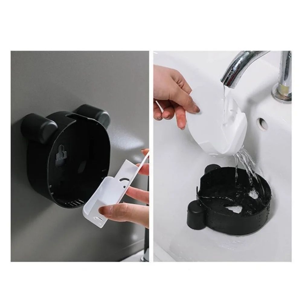 SelfDraining Wall Mounted Soap Dish NoDrill Adhesive Soap Holder For Shower Kitchen 4