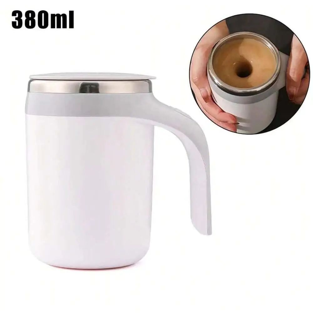 Stainless Steel SelfStirring Coffee Mug With Magnetic Mixer Rechargeable Travel Mixing Cup 7