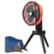 Rechargeable Camping Fan With Foldable Tripod 270 Auto Rotation LED Light 1