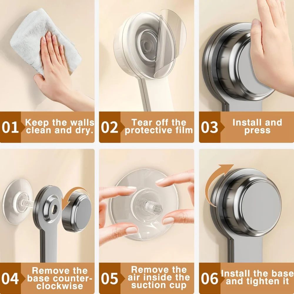 Rotating Pot Lid Organizer With Strong Suction Cups Adjustable Wall Mounted Pot Lid Holder For Lid 3