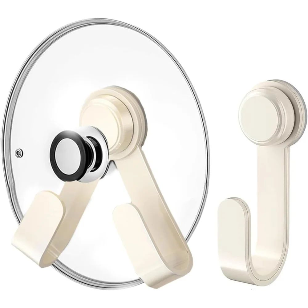 Rotating Pot Lid Organizer With Strong Suction Cups Adjustable Wall Mounted Pot Lid Holder For Lid 7