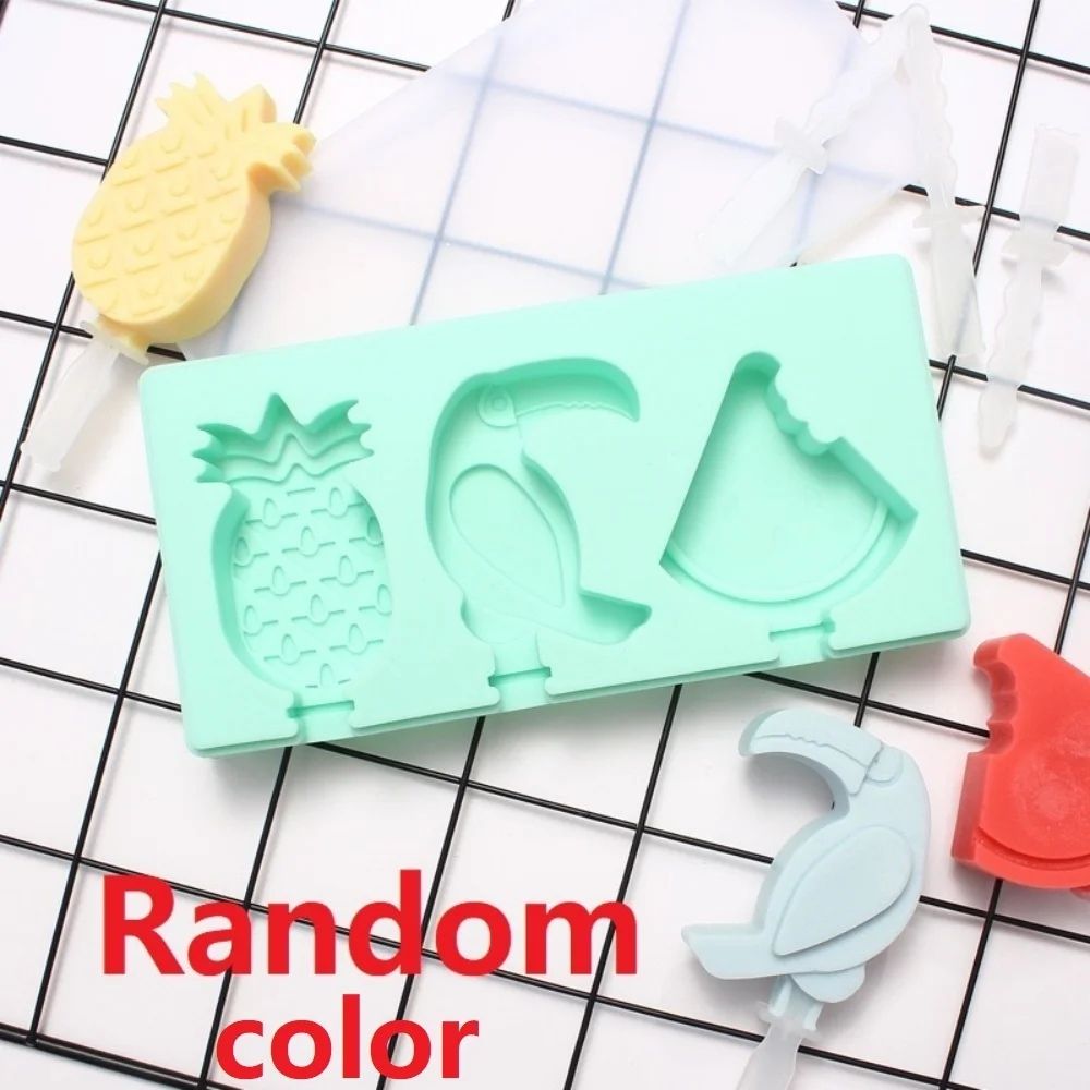 Cartoon Animal Silicone Popsicle Mold Set Mini Reusable Ice Cream Molds With Lids For DIY Frozen T 7