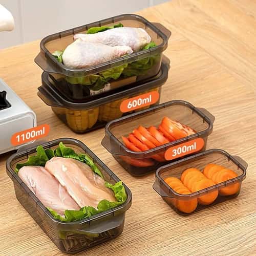 FreshLock 3-Piece Transparent Food Storage Container Set with Airtight Lids
