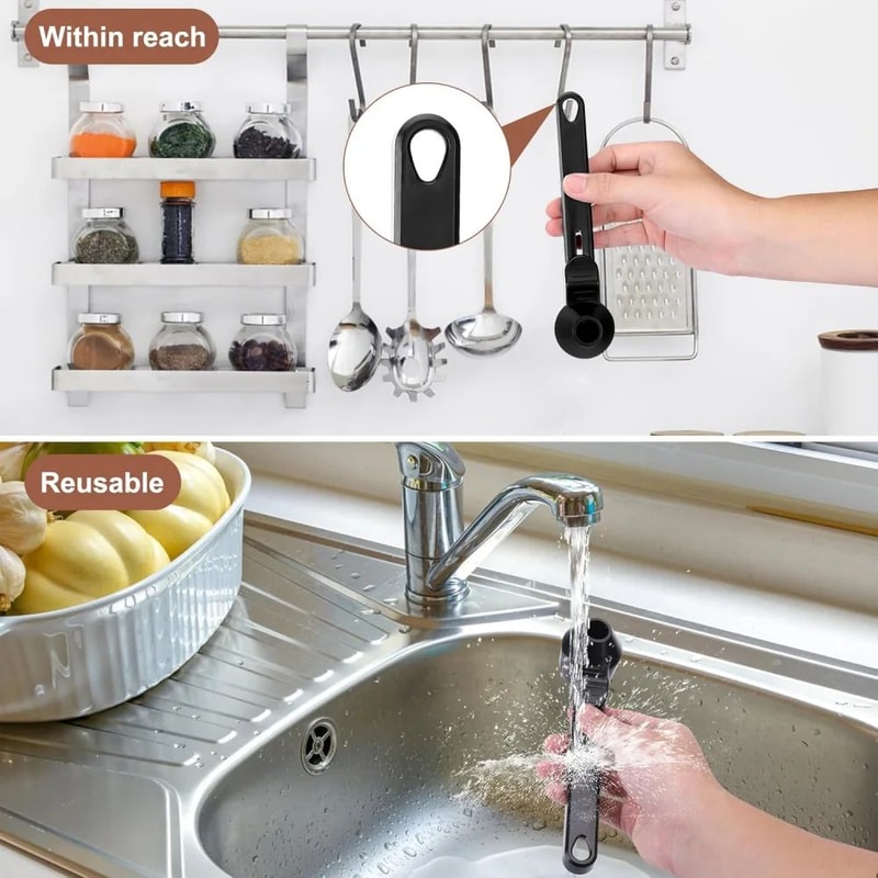 Reusable Coffee Pod Funnel Measuring Spoon Set For Refillable Pods And Powder Scooping 3