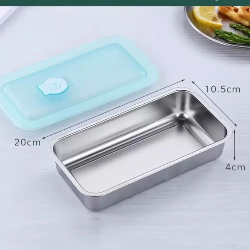 Double Layer Snack Container With Lid Stainless Steel Seasoning Box For Camping Travel 6