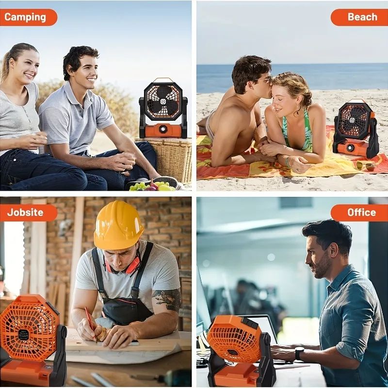 Stay Cool Anywhere Portable USB Fan With Infinite Speed Control Rechargeable Battery LED Light 1