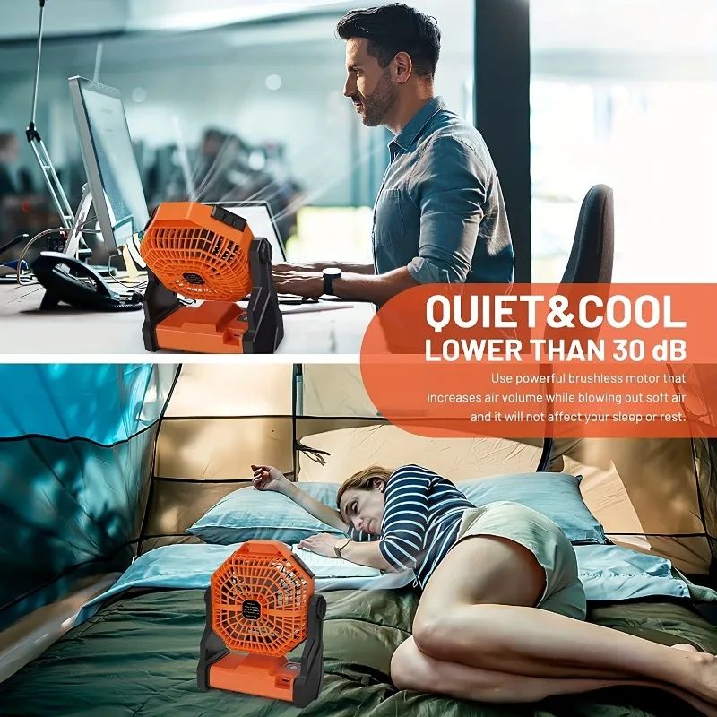 Stay Cool Anywhere Portable USB Fan With Infinite Speed Control Rechargeable Battery LED Light 2