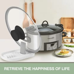 foldable multi-function spoon rest & pot lid holder stove top organizer