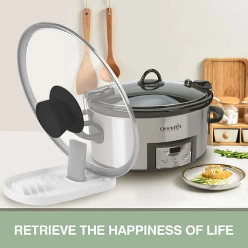 Foldable Multi-Function Spoon Rest & Pot Lid Holder Stove Top Organizer