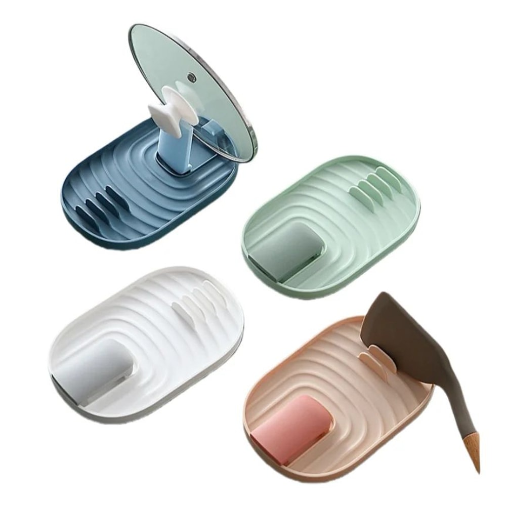 Foldable MultiFunction Spoon Rest Pot Lid Holder Stove Top Organizer 1