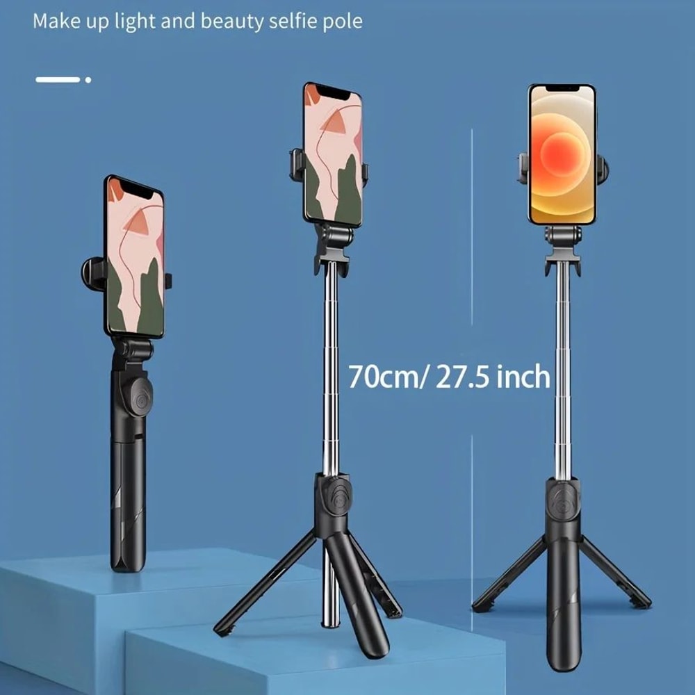 Retractable Selfie Stick Tripod With Wireless Remote Foldable Portable Phone Tripod For Travel Vl