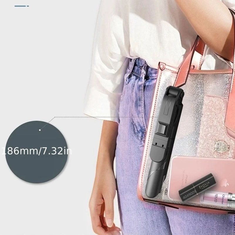 Retractable Selfie Stick Tripod With Wireless Remote Foldable Portable Phone Tripod For Travel Vl