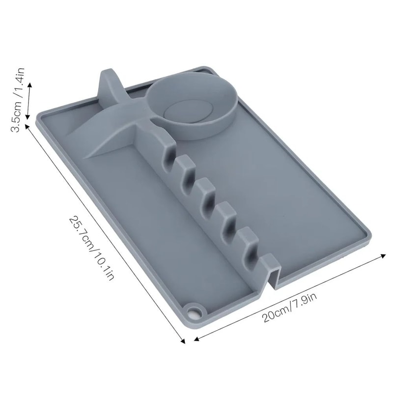 Silicone Spoon Rest With Drip Tray HeatResistant Utensil Rest For Stove Top 1