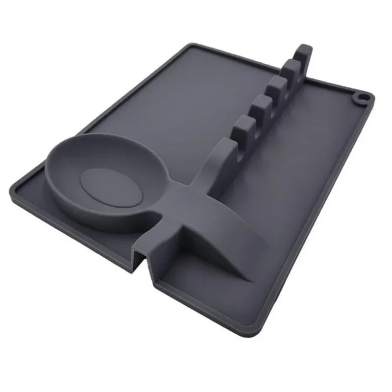 Silicone Spoon Rest With Drip Tray HeatResistant Utensil Rest For Stove Top 6
