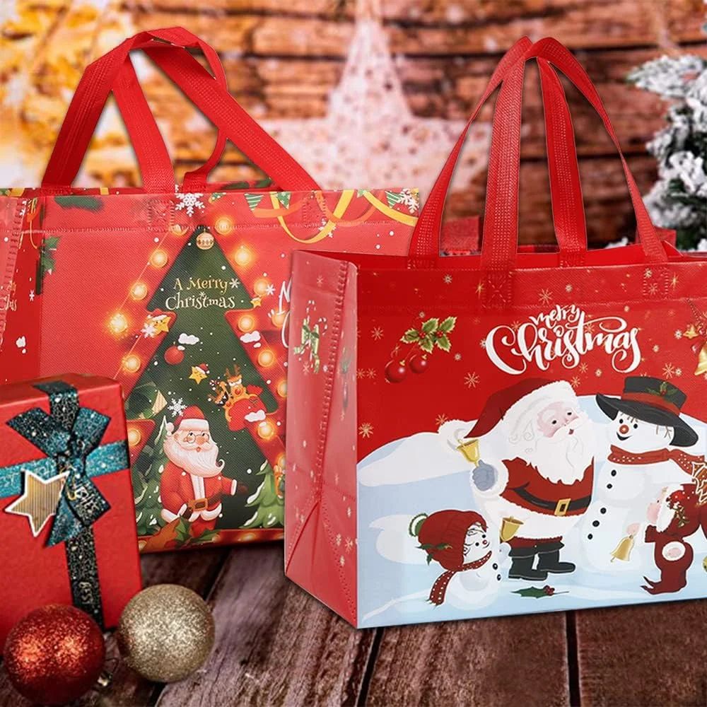 Reusable Christmas Gift Bags Set 126x98in Foldable Christmas Tote Bag With Handles For Holiday Gif 4