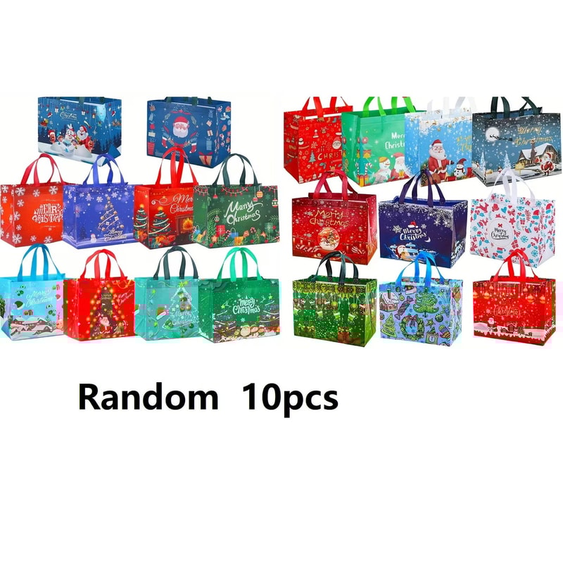 Reusable Christmas Gift Bags Set 126x98in Foldable Christmas Tote Bag With Handles For Holiday Gif 7
