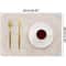 Faux Leather Placemats Set Waterproof HeatResistant NonSlip Wipeable Table Mats 5