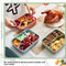 4Pack Silicone Bento Box Set LeakProof Divided Meal Prep Lunch Containers For Work Travel 3