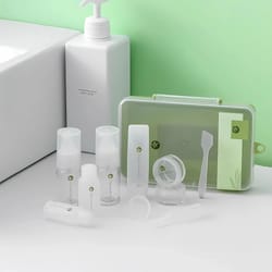 leakproof silicone travel toiletry bottle set – refillable mini squeeze bottles for carry-on travel