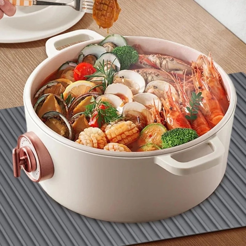 Foldable Silicone Draining Mat For Kitchen Countertops And Sink Area NonSlip QuickDry Drying Pad 3