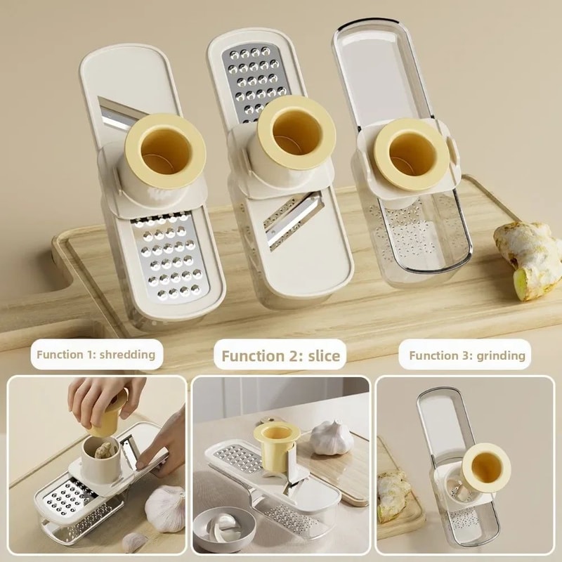 3in1 Manual Garlic Crusher Ginger Grinder Compact Kitchen Shredder Tool 3