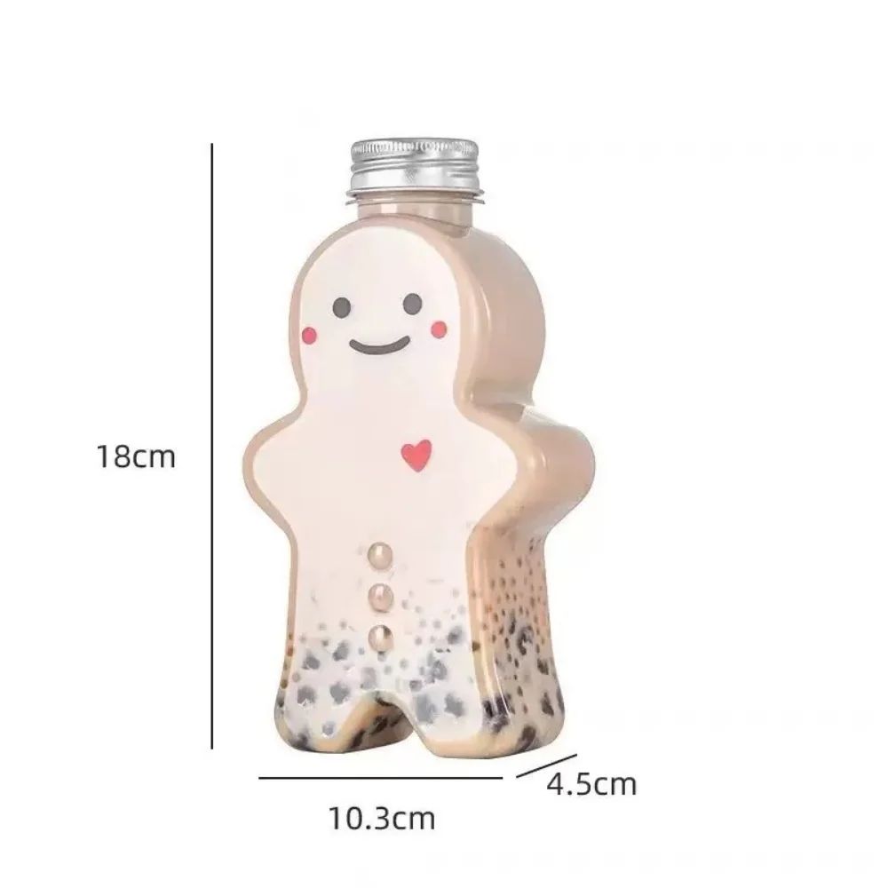 Gingerbread Shaped Reusable Drink Bottle 500ml Cute Holiday Beverage Container 1