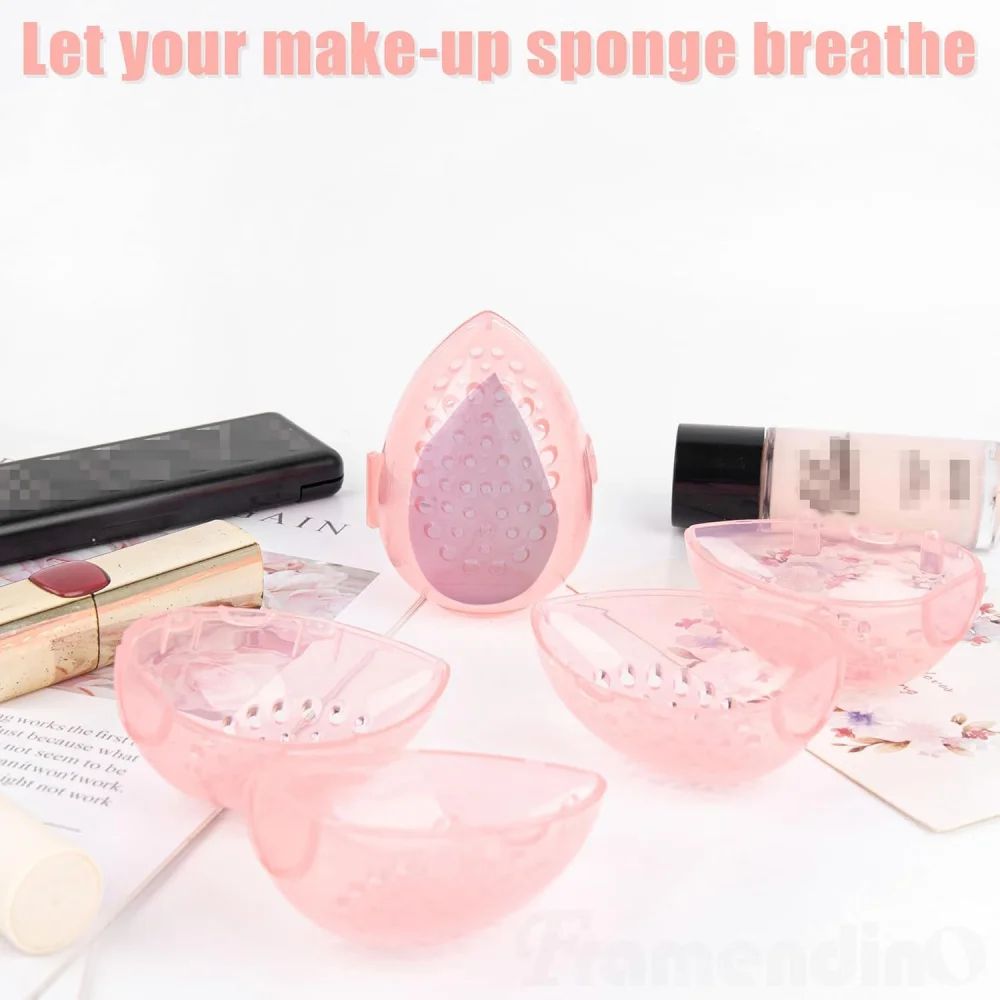 Compact Makeup Sponge Storage Box Drying Case Beauty Egg Organizer For Clean Ventilated Cosmetic 3