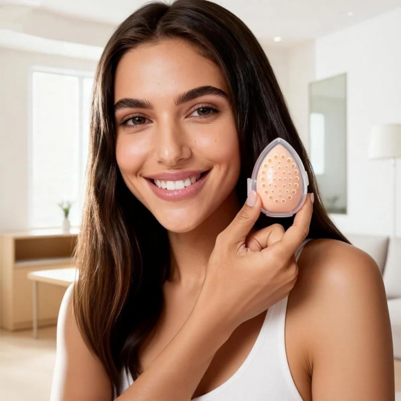 Compact Makeup Sponge Storage Box Drying Case Beauty Egg Organizer For Clean Ventilated Cosmetic 5