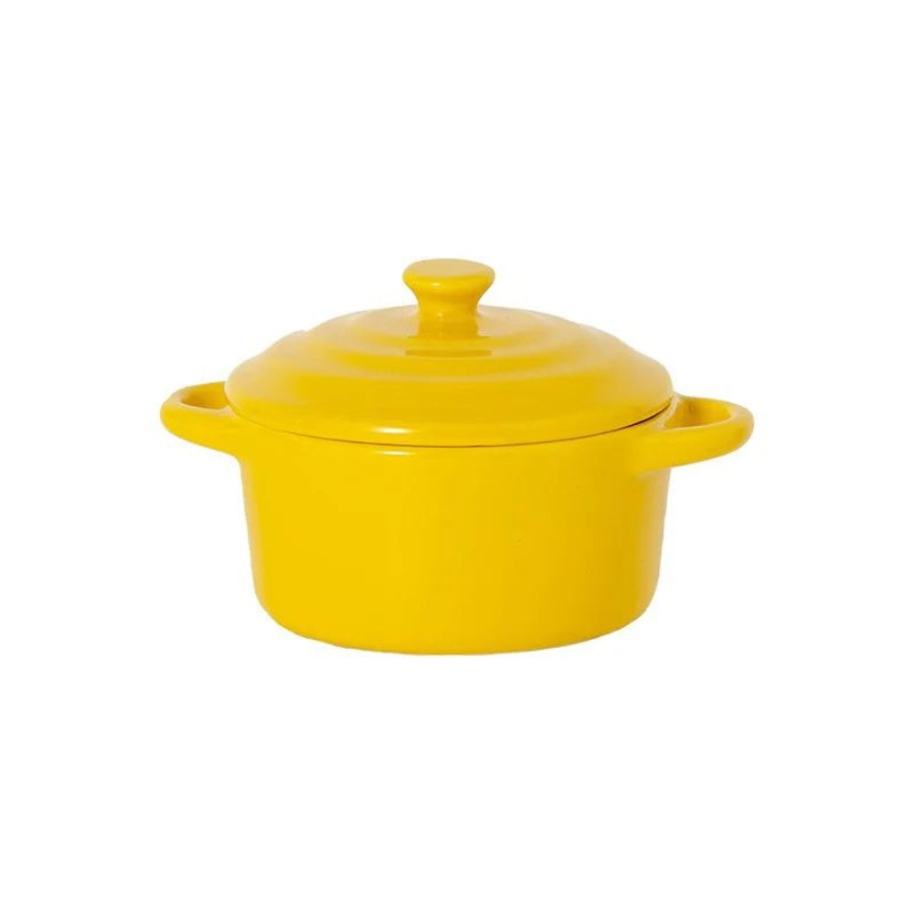 Mini Ceramic Baking Bowl With Lid Double Handles MicrowaveSafe Steamed Egg Soup Bowl 10