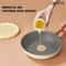 LANMI 24cm Ceramic Titanium Nonstick Frying Pan LowSmoke FlatBottom Skillet For Eggs Steak 4