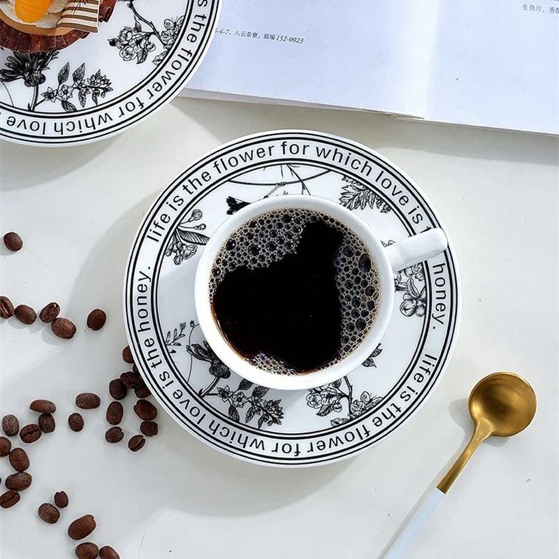 Vintage Floral Bird Ceramic Tea Cup Saucer Set 200 Ml With Dessert Tray Elegant Vintage Tea Cup S 4