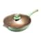 Giyoca TitaniumGold Nonstick Wok Pan With Composite Bottom Glass Lid Premium Everyday Frying Skil 5