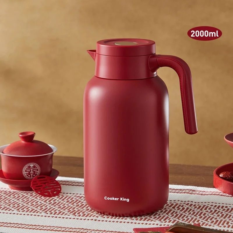 COOKER KING Stainless Steel Insulated Kettle 1520L Large Capacity Thermos Teapot 11