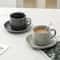 European Style Ceramic Coffee Cup Saucer Set 230ml With Spoon Elegant Solid Color Tea Milk Mug 1