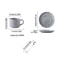 European Style Ceramic Coffee Cup Saucer Set 230ml With Spoon Elegant Solid Color Tea Milk Mug 3