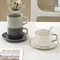 European Style Ceramic Coffee Cup Saucer Set 230ml With Spoon Elegant Solid Color Tea Milk Mug 4